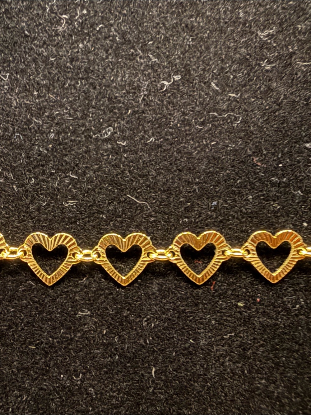 Sterling Silver Goldplated Heart Bracelet - Women Jewelry 7”